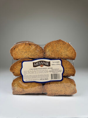 MELANIE.CRACKER W POPPY SEEDS 250G