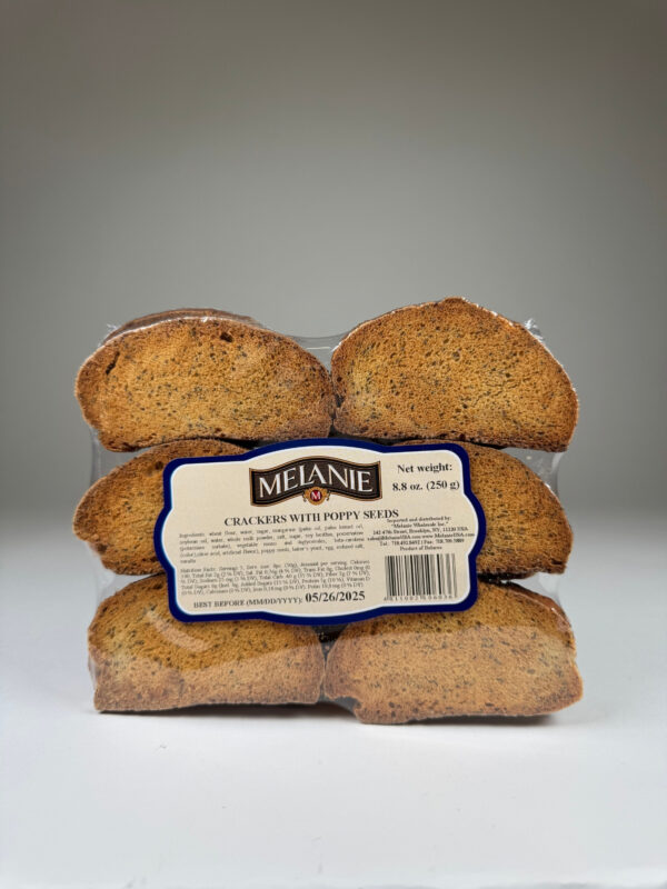 MELANIE.CRACKER W POPPY SEEDS 250G
