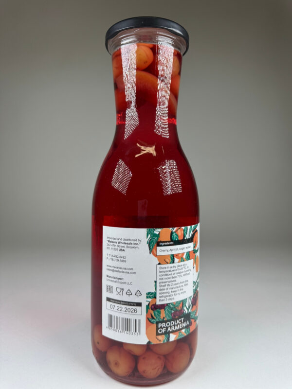 APRI.COMPOTE ‘’CHERRY AND APRICOT’’ MIX 1000ML - Image 4